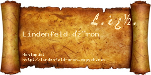 Lindenfeld Áron névjegykártya